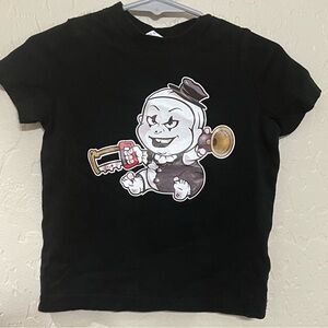 Rabbit Skins Halloween The Terrifier “Art the Clown” tee- Size 2y